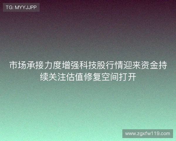 市场承接力度增强科技股行情迎来资金持续关注估值修复空间打开 市场承接力度增强科技股行情迎来资金持续关注估值修复空间打开